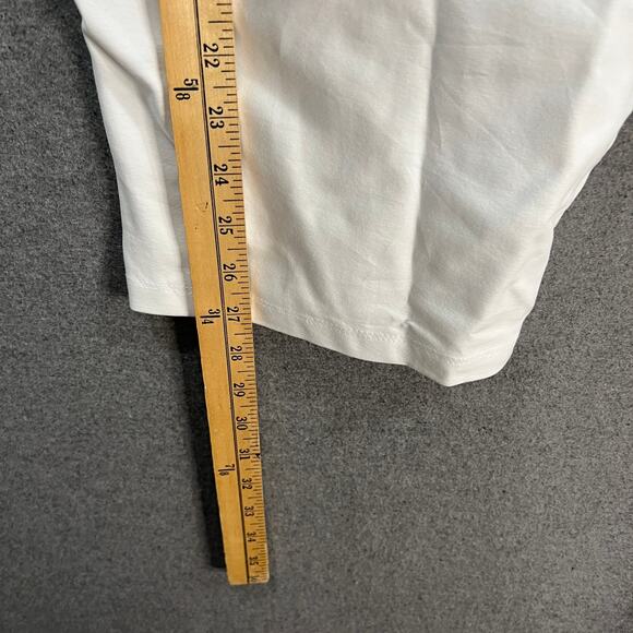 Susan Graver Weekend Petite Premium Stretch Slim Leg Pedal White, Petite 1X - Picture 4 of 10